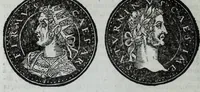 An illustration from Epitome thesavri antiqvitatvm, hoc est, Impp. Rom. orientalivm et occidentalivm iconum : ex antiquis numismatibus quam fidelissime deliniatarum, ex Musaeo Iacobi de Strada mantuani antiquarij (1557)