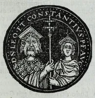 An illustration from Epitome thesavri antiqvitatvm, hoc est, Impp. Rom. orientalivm et occidentalivm iconum : ex antiquis numismatibus quam fidelissime deliniatarum, ex Musaeo Iacobi de Strada mantuani antiquarij (1557)