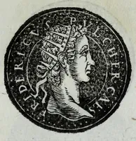 An illustration from Epitome thesavri antiqvitatvm, hoc est, Impp. Rom. orientalivm et occidentalivm iconum : ex antiquis numismatibus quam fidelissime deliniatarum, ex Musaeo Iacobi de Strada mantuani antiquarij (1557)
