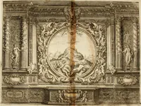 Picture 6 of 30 from Ercole in Tebe; festa teatrale rappresentata in Firenze per le reali nozze de' serenissimi sposi Cosimo terzo, principe di Toscana, e Margherita Lvisa, principessa d'Orleans (1661), leaf 15