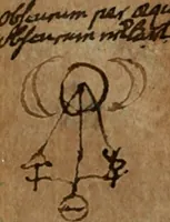 An illustration from Eröffnetes philosophisches Vatter-Hertz : so bey heutiger Ausbreitung (nach Theophrastischer Aussage) des Sternflüchtigen Blumengeruchs der hohen Göttl. Gnaden-Gab der Universal-Medicin nicht länger hat können verschlossen bleiben ... (1742)