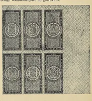 An illustration from Errata en aanvullingen op het handboek over alle postzegels van Nederland en koloniën : waarin tevens is opgenomen een beschrijving der telegraafzegels, alsmede een behandeling der fiskale zegels (1912)