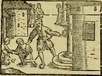 An illustration from Erste Theil der Hoffhaltung des Türckhischen Keysers vnd Othomañischen Reichs Beschreibung : darinn nicht allein der Türcken Empter ... sonder auch aller Türckischen Keysern Namen, Thaten, Krieg vnd Handel, so sie wider die Christen vnd Heyden haben verbracht, biss auff diss M.D.LXXVIII. Jar erstreckt vnd aussgeführet, auff das fleissigst verzeichnet vnd beschrieben : dessgleichen von der Türcken Aberglauben, Religion, Gottesdienst vnd Ceremonien ... : der ander Theil, wahrhaffte Beschreibung aller namhafften Geschichten, Thaten, Handlungen, Krieg ... so sich zwischen den Turcken vnd Christen vom Jar M.D.XX. biss auff das M.D.LXXVIII. Jar ... haben verloffen vnd zugetragen (1578)