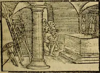 An illustration from Erste Theil der Hoffhaltung des Türckhischen Keysers vnd Othomañischen Reichs Beschreibung : darinn nicht allein der Türcken Empter ... sonder auch aller Türckischen Keysern Namen, Thaten, Krieg vnd Handel, so sie wider die Christen vnd Heyden haben verbracht, biss auff diss M.D.LXXVIII. Jar erstreckt vnd aussgeführet, auff das fleissigst verzeichnet vnd beschrieben : dessgleichen von der Türcken Aberglauben, Religion, Gottesdienst vnd Ceremonien ... : der ander Theil, wahrhaffte Beschreibung aller namhafften Geschichten, Thaten, Handlungen, Krieg ... so sich zwischen den Turcken vnd Christen vom Jar M.D.XX. biss auff das M.D.LXXVIII. Jar ... haben verloffen vnd zugetragen (1578)