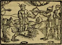 An illustration from Erste Theil der Hoffhaltung des Türckhischen Keysers vnd Othomañischen Reichs Beschreibung : darinn nicht allein der Türcken Empter ... sonder auch aller Türckischen Keysern Namen, Thaten, Krieg vnd Handel, so sie wider die Christen vnd Heyden haben verbracht, biss auff diss M.D.LXXVIII. Jar erstreckt vnd aussgeführet, auff das fleissigst verzeichnet vnd beschrieben : dessgleichen von der Türcken Aberglauben, Religion, Gottesdienst vnd Ceremonien ... : der ander Theil, wahrhaffte Beschreibung aller namhafften Geschichten, Thaten, Handlungen, Krieg ... so sich zwischen den Turcken vnd Christen vom Jar M.D.XX. biss auff das M.D.LXXVIII. Jar ... haben verloffen vnd zugetragen (1578)