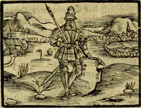 An illustration from Erste Theil der Hoffhaltung des Türckhischen Keysers vnd Othomañischen Reichs Beschreibung : darinn nicht allein der Türcken Empter ... sonder auch aller Türckischen Keysern Namen, Thaten, Krieg vnd Handel, so sie wider die Christen vnd Heyden haben verbracht, biss auff diss M.D.LXXVIII. Jar erstreckt vnd aussgeführet, auff das fleissigst verzeichnet vnd beschrieben : dessgleichen von der Türcken Aberglauben, Religion, Gottesdienst vnd Ceremonien ... : der ander Theil, wahrhaffte Beschreibung aller namhafften Geschichten, Thaten, Handlungen, Krieg ... so sich zwischen den Turcken vnd Christen vom Jar M.D.XX. biss auff das M.D.LXXVIII. Jar ... haben verloffen vnd zugetragen (1578)