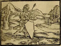 An illustration from Erste Theil der Hoffhaltung des Türckhischen Keysers vnd Othomañischen Reichs Beschreibung : darinn nicht allein der Türcken Empter ... sonder auch aller Türckischen Keysern Namen, Thaten, Krieg vnd Handel, so sie wider die Christen vnd Heyden haben verbracht, biss auff diss M.D.LXXVIII. Jar erstreckt vnd aussgeführet, auff das fleissigst verzeichnet vnd beschrieben : dessgleichen von der Türcken Aberglauben, Religion, Gottesdienst vnd Ceremonien ... : der ander Theil, wahrhaffte Beschreibung aller namhafften Geschichten, Thaten, Handlungen, Krieg ... so sich zwischen den Turcken vnd Christen vom Jar M.D.XX. biss auff das M.D.LXXVIII. Jar ... haben verloffen vnd zugetragen (1578)