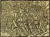 An illustration from Erste Theil der Hoffhaltung des Türckhischen Keysers vnd Othomañischen Reichs Beschreibung : darinn nicht allein der Türcken Empter ... sonder auch aller Türckischen Keysern Namen, Thaten, Krieg vnd Handel, so sie wider die Christen vnd Heyden haben verbracht, biss auff diss M.D.LXXVIII. Jar erstreckt vnd aussgeführet, auff das fleissigst verzeichnet vnd beschrieben : dessgleichen von der Türcken Aberglauben, Religion, Gottesdienst vnd Ceremonien ... : der ander Theil, wahrhaffte Beschreibung aller namhafften Geschichten, Thaten, Handlungen, Krieg ... so sich zwischen den Turcken vnd Christen vom Jar M.D.XX. biss auff das M.D.LXXVIII. Jar ... haben verloffen vnd zugetragen (1578)