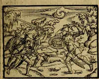 An illustration from Erste Theil der Hoffhaltung des Türckhischen Keysers vnd Othomañischen Reichs Beschreibung : darinn nicht allein der Türcken Empter ... sonder auch aller Türckischen Keysern Namen, Thaten, Krieg vnd Handel, so sie wider die Christen vnd Heyden haben verbracht, biss auff diss M.D.LXXVIII. Jar erstreckt vnd aussgeführet, auff das fleissigst verzeichnet vnd beschrieben : dessgleichen von der Türcken Aberglauben, Religion, Gottesdienst vnd Ceremonien ... : der ander Theil, wahrhaffte Beschreibung aller namhafften Geschichten, Thaten, Handlungen, Krieg ... so sich zwischen den Turcken vnd Christen vom Jar M.D.XX. biss auff das M.D.LXXVIII. Jar ... haben verloffen vnd zugetragen (1578)
