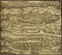 An illustration from Erste Theil der Hoffhaltung des Türckhischen Keysers vnd Othomañischen Reichs Beschreibung : darinn nicht allein der Türcken Empter ... sonder auch aller Türckischen Keysern Namen, Thaten, Krieg vnd Handel, so sie wider die Christen vnd Heyden haben verbracht, biss auff diss M.D.LXXVIII. Jar erstreckt vnd aussgeführet, auff das fleissigst verzeichnet vnd beschrieben : dessgleichen von der Türcken Aberglauben, Religion, Gottesdienst vnd Ceremonien ... : der ander Theil, wahrhaffte Beschreibung aller namhafften Geschichten, Thaten, Handlungen, Krieg ... so sich zwischen den Turcken vnd Christen vom Jar M.D.XX. biss auff das M.D.LXXVIII. Jar ... haben verloffen vnd zugetragen (1578)