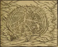 Picture 292 of 442 from Erste Theil der Hoffhaltung des Türckhischen Keysers vnd Othomañischen Reichs Beschreibung : darinn nicht allein der Türcken Empter ... sonder auch aller Türckischen Keysern Namen, Thaten, Krieg vnd Handel, so sie wider die Christen vnd Heyden haben verbracht, biss auff diss M.D.LXXVIII. Jar erstreckt vnd aussgeführet, auff das fleissigst verzeichnet vnd beschrieben : dessgleichen von der Türcken Aberglauben, Religion, Gottesdienst vnd Ceremonien ... : der ander Theil, wahrhaffte Beschreibung aller namhafften Geschichten, Thaten, Handlungen, Krieg ... so sich zwischen den Turcken vnd Christen vom Jar M.D.XX. biss auff das M.D.LXXVIII. Jar ... haben verloffen vnd zugetragen (1578), leaf 254