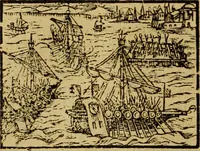An illustration from Erste Theil der Hoffhaltung des Türckhischen Keysers vnd Othomañischen Reichs Beschreibung : darinn nicht allein der Türcken Empter ... sonder auch aller Türckischen Keysern Namen, Thaten, Krieg vnd Handel, so sie wider die Christen vnd Heyden haben verbracht, biss auff diss M.D.LXXVIII. Jar erstreckt vnd aussgeführet, auff das fleissigst verzeichnet vnd beschrieben : dessgleichen von der Türcken Aberglauben, Religion, Gottesdienst vnd Ceremonien ... : der ander Theil, wahrhaffte Beschreibung aller namhafften Geschichten, Thaten, Handlungen, Krieg ... so sich zwischen den Turcken vnd Christen vom Jar M.D.XX. biss auff das M.D.LXXVIII. Jar ... haben verloffen vnd zugetragen (1578)
