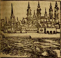 Picture 413 of 442 from Erste Theil der Hoffhaltung des Türckhischen Keysers vnd Othomañischen Reichs Beschreibung : darinn nicht allein der Türcken Empter ... sonder auch aller Türckischen Keysern Namen, Thaten, Krieg vnd Handel, so sie wider die Christen vnd Heyden haben verbracht, biss auff diss M.D.LXXVIII. Jar erstreckt vnd aussgeführet, auff das fleissigst verzeichnet vnd beschrieben : dessgleichen von der Türcken Aberglauben, Religion, Gottesdienst vnd Ceremonien ... : der ander Theil, wahrhaffte Beschreibung aller namhafften Geschichten, Thaten, Handlungen, Krieg ... so sich zwischen den Turcken vnd Christen vom Jar M.D.XX. biss auff das M.D.LXXVIII. Jar ... haben verloffen vnd zugetragen (1578), leaf 444