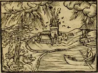 An illustration from Erste Theil der Hoffhaltung des Türckhischen Keysers vnd Othomañischen Reichs Beschreibung : darinn nicht allein der Türcken Empter ... sonder auch aller Türckischen Keysern Namen, Thaten, Krieg vnd Handel, so sie wider die Christen vnd Heyden haben verbracht, biss auff diss M.D.LXXVIII. Jar erstreckt vnd aussgeführet, auff das fleissigst verzeichnet vnd beschrieben : dessgleichen von der Türcken Aberglauben, Religion, Gottesdienst vnd Ceremonien ... : der ander Theil, wahrhaffte Beschreibung aller namhafften Geschichten, Thaten, Handlungen, Krieg ... so sich zwischen den Turcken vnd Christen vom Jar M.D.XX. biss auff das M.D.LXXVIII. Jar ... haben verloffen vnd zugetragen (1578)