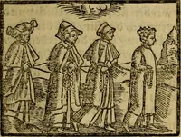 An illustration from Erste Theil der Hoffhaltung des Türckhischen Keysers vnd Othomañischen Reichs Beschreibung : darinn nicht allein der Türcken Empter ... sonder auch aller Türckischen Keysern Namen, Thaten, Krieg vnd Handel, so sie wider die Christen vnd Heyden haben verbracht, biss auff diss M.D.LXXVIII. Jar erstreckt vnd aussgeführet, auff das fleissigst verzeichnet vnd beschrieben : dessgleichen von der Türcken Aberglauben, Religion, Gottesdienst vnd Ceremonien ... : der ander Theil, wahrhaffte Beschreibung aller namhafften Geschichten, Thaten, Handlungen, Krieg ... so sich zwischen den Turcken vnd Christen vom Jar M.D.XX. biss auff das M.D.LXXVIII. Jar ... haben verloffen vnd zugetragen (1578)