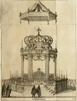 An illustration from Esequie della Maestà Christianiss. di Luigi XIII il Giusto rè di Francia e di Nauarra. Celebrate in Firenze dall'Altezza Serenis. di Ferdinando II gran duca di Toscana (1644)