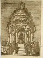 An illustration from Esequie di Filippo IV. cattolico re di Spagna : celebrate in Firenze dal serenissimo Ferdinando II. gran duca di Toscana (1665)