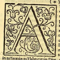 An illustration from Espeio divino en lengua mexicana, : en que pueden verse los padres, y tomar documento para acertar a doctrinar bien a sus hijos, y aficionallos alas virtudes. (1607)