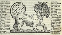 An illustration from Espositione dell'XI. et XII. cap. del IIII. lib. d'Esdra : sopra gli accidenti passati, presenti, & futuri della reuolutione del grande & tremendo imperio dell'aquila, quarta, & ultima monarchia nel mondo (1571)