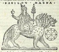 Picture 12 of 35 from Espositione dell'XI. et XII. cap. del IIII. lib. d'Esdra : sopra gli accidenti passati, presenti, & futuri della reuolutione del grande & tremendo imperio dell'aquila, quarta, & ultima monarchia nel mondo (1571), leaf 48