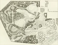 Picture 23 of 122 from Essai sur la composition et l'ornement des jardins : ou, Recueil de plans de jardins de ville et de campagne, de fabriques propres à leur décoration, et de machines pour élever les eaux ; ouvrage faisant suite à l'Almanach du bon jardinier (1823), leaf 115