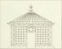 An illustration from Essai sur la composition et l'ornement des jardins : ou, Recueil de plans de jardins de ville et de campagne, de fabriques propres à leur décoration, et de machines pour élever les eaux ; ouvrage faisant suite à l'Almanach du bon jardinier (1823)