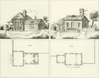 An illustration from Essai sur la composition et l'ornement des jardins : ou, Recueil de plans de jardins de ville et de campagne, de fabriques propres à leur décoration, et de machines pour élever les eaux ; ouvrage faisant suite à l'Almanach du bon jardinier (1823)