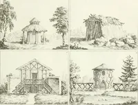 Picture 75 of 122 from Essai sur la composition et l'ornement des jardins : ou, Recueil de plans de jardins de ville et de campagne, de fabriques propres à leur décoration, et de machines pour élever les eaux ; ouvrage faisant suite à l'Almanach du bon jardinier (1823), leaf 181