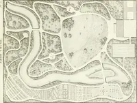 Picture 9 of 122 from Essai sur la composition et l'ornement des jardins : ou, Recueil de plans de jardins de ville et de campagne, de fabriques propres à leur décoration, et de machines pour élever les eaux ; ouvrage faisant suite à l'Almanach du bon jardinier (1823), leaf 87