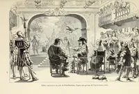 An illustration from Essai sur l'histoire du théâtre : la mise en scène, le décor, le costume, l'architecture, l'éclairage, l'hygiène (1893)