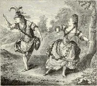 An illustration from Essai sur l'histoire du théâtre : la mise en scène, le décor, le costume, l'architecture, l'éclairage, l'hygiène (1893)