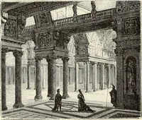 An illustration from Essai sur l'histoire du théâtre : la mise en scène, le décor, le costume, l'architecture, l'éclairage, l'hygiène (1893)