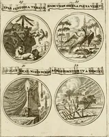 An illustration from Essay d'un dictionnaire contenant la connoissance du monde, des sciences universelles, et particulierement celle des medailles, des passions, des moeurs, des vertus et des vices, &c. : representé par des figures hyerogliphiques, expliquèes en prose & en vers (1700)