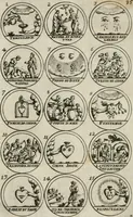 An illustration from Essay d'un dictionnaire contenant la connoissance du monde, des sciences universelles, et particulierement celle des medailles, des passions, des moeurs, des vertus et des vices, &c. ; representé par des figures hyerogliphiques, expliquées en prose & en vers (1700)