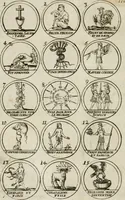An illustration from Essay d'un dictionnaire contenant la connoissance du monde, des sciences universelles, et particulierement celle des medailles, des passions, des moeurs, des vertus et des vices, &c. ; representé par des figures hyerogliphiques, expliquées en prose & en vers (1700)