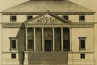 An illustration from An essay in defence of ancient architecture, or, A parallel of the ancient buildings with the modern : shewing the beauty and harmony of the former, and the irregularity of the latter ; with impartial reflections on the reasons of the abuses introduced by our present builders ; to which is annexed an inspectional table, universally useful ; illustrated with sixteen copper-plates (1728)