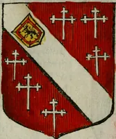 An illustration from An essay to heraldry in two parts. The first containing ... the body of heraldry: the second, honour civil and military; being a treatise of the nobility and gentry of England ... The whole illustrated with variety of ... sculptures .. (1684)