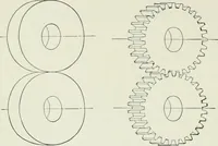 An illustration from The essentials of gearing; a text book for students and for self-instruction, containing numerous problems and practical formulas (1911)