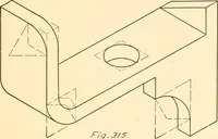 An illustration from Essentials of drafting; a text and problem book for apprentice, trade and evening technical schools (1918)