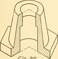 An illustration from Essentials of drafting; a text and problem book for apprentice, trade and evening technical schools (1918)