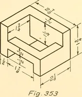 An illustration from Essentials of drafting; a text and problem book for apprentice, trade and evening technical schools (1918)