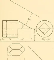 An illustration from Essentials of drafting; a text and problem book for apprentice, trade and evening technical schools (1918)