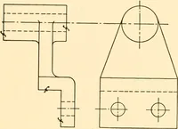An illustration from Essentials of drafting; a text and problem book for apprentice, trade and evening technical schools (1918)