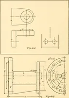 An illustration from Essentials of drafting; a text and problem book for apprentice, trade and evening technical schools (1918)