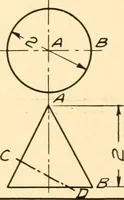 An illustration from Essentials of drafting; a text and problem book for apprentice, trade and evening technical schools (1918)