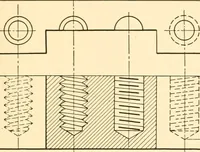 An illustration from Essentials of drafting; a text and problem book for apprentice, trade and evening technical schools (1918)