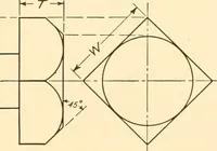 An illustration from Essentials of drafting; a text and problem book for apprentice, trade and evening technical schools (1918)