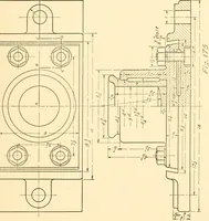 An illustration from Essentials of drafting; a text and problem book for apprentice, trade and evening technical schools (1918)