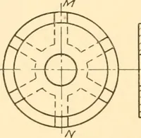 An illustration from Essentials of drafting; a text and problem book for apprentice, trade and evening technical schools (1918)