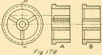An illustration from Essentials of drafting; a text and problem book for apprentice, trade and evening technical schools (1918)